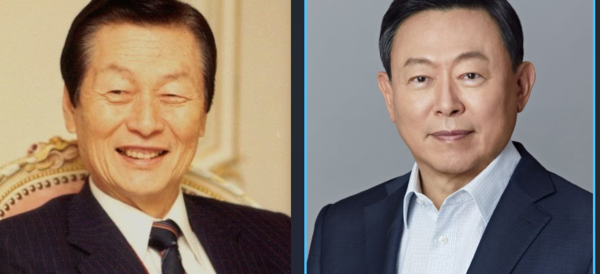 고 신격호 명예회장(왼쪽)과 신동빈 회장 [사진=프라그 마틱 슬롯그룹 제공]