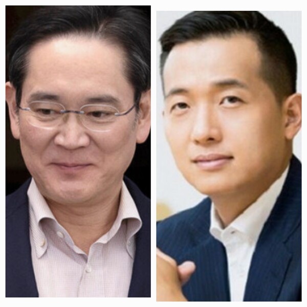 이재용 삼성전자 회장(왼쪽)과 김동관 한화 부회장 [사진=삼성전자, 한화 제공]